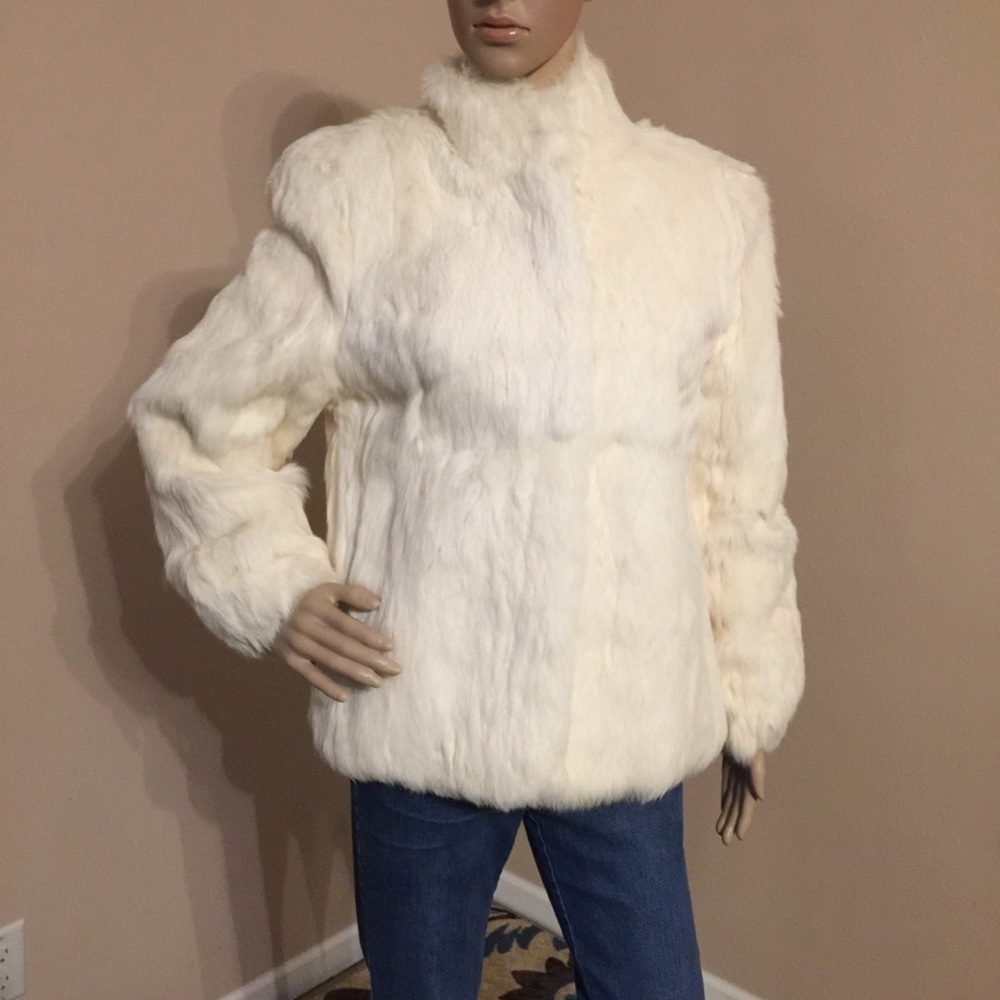 Wilson genuine rabbit fur coat S